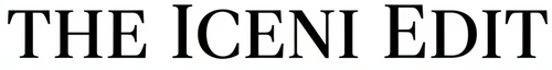 The text 'THE ICENI EDIT' is centered in black serif lettering on a plain white background.